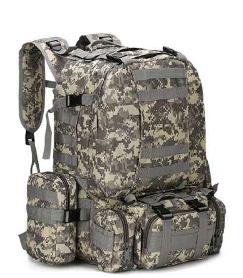 Covert Comforts Heavy-Duty Multi-Pocket Camouflage Tactical Backpack