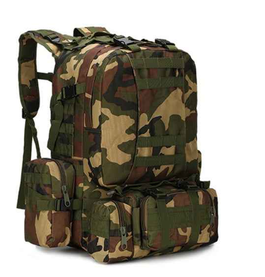 Covert Comforts Heavy-Duty Multi-Pocket Camouflage Tactical Backpack