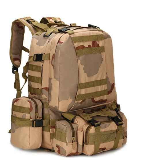 Covert Comforts Heavy-Duty Multi-Pocket Camouflage Tactical Backpack