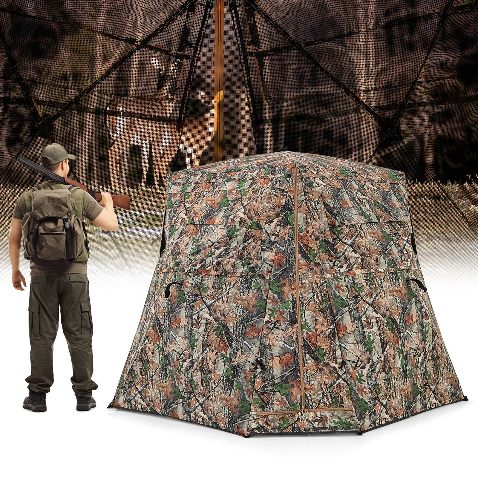 Covert 360° See-Through Ground Hunting Blind