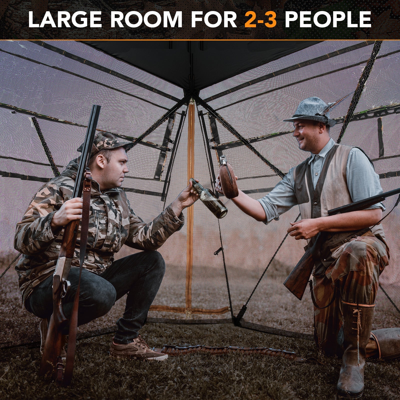 Covert 360° See-Through Ground Hunting Blind