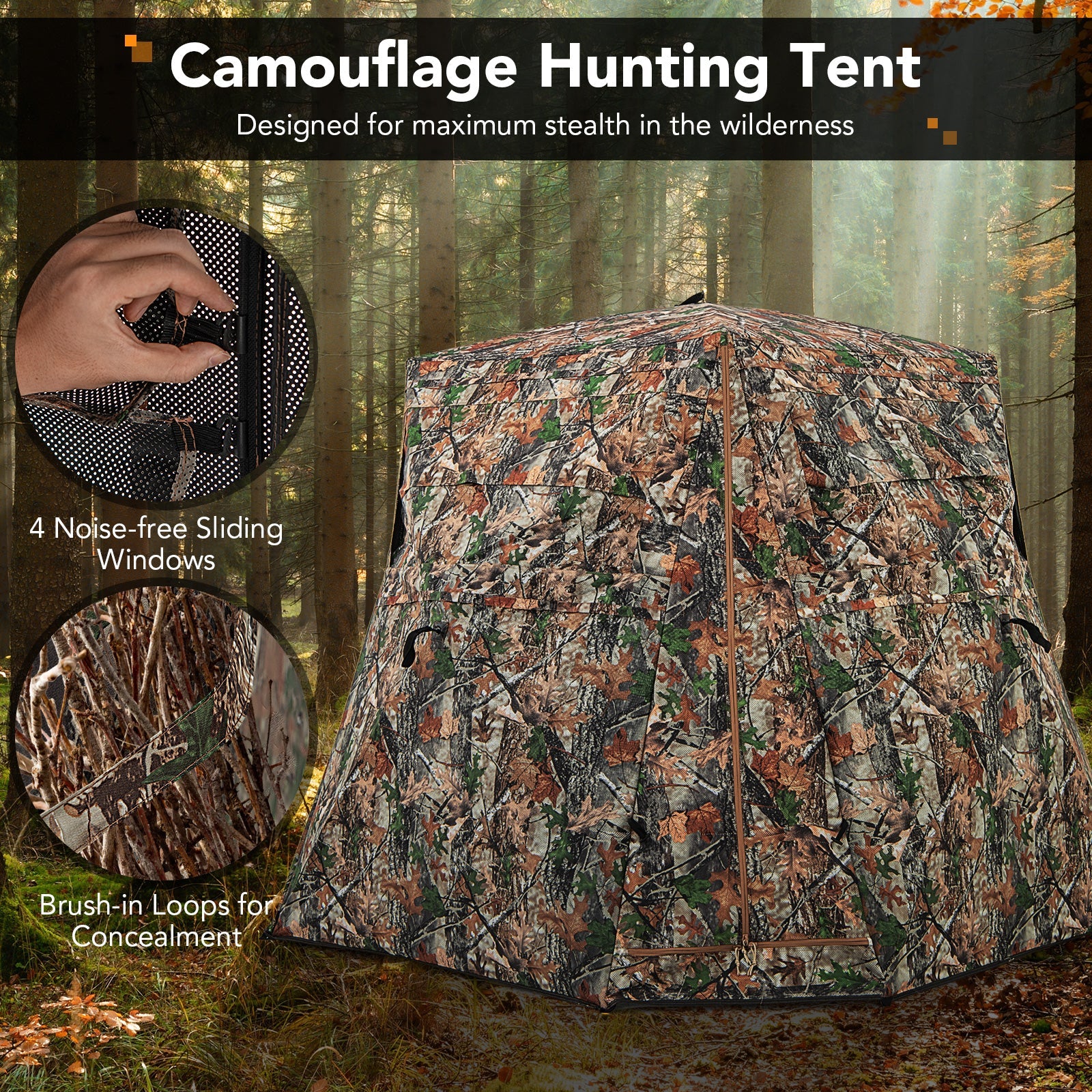 Covert 360° See-Through Ground Hunting Blind