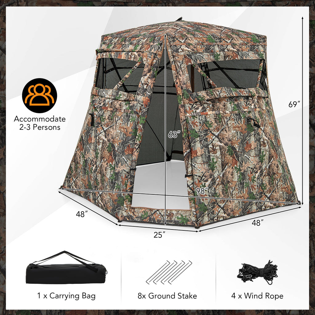 Covert 360° See-Through Ground Hunting Blind