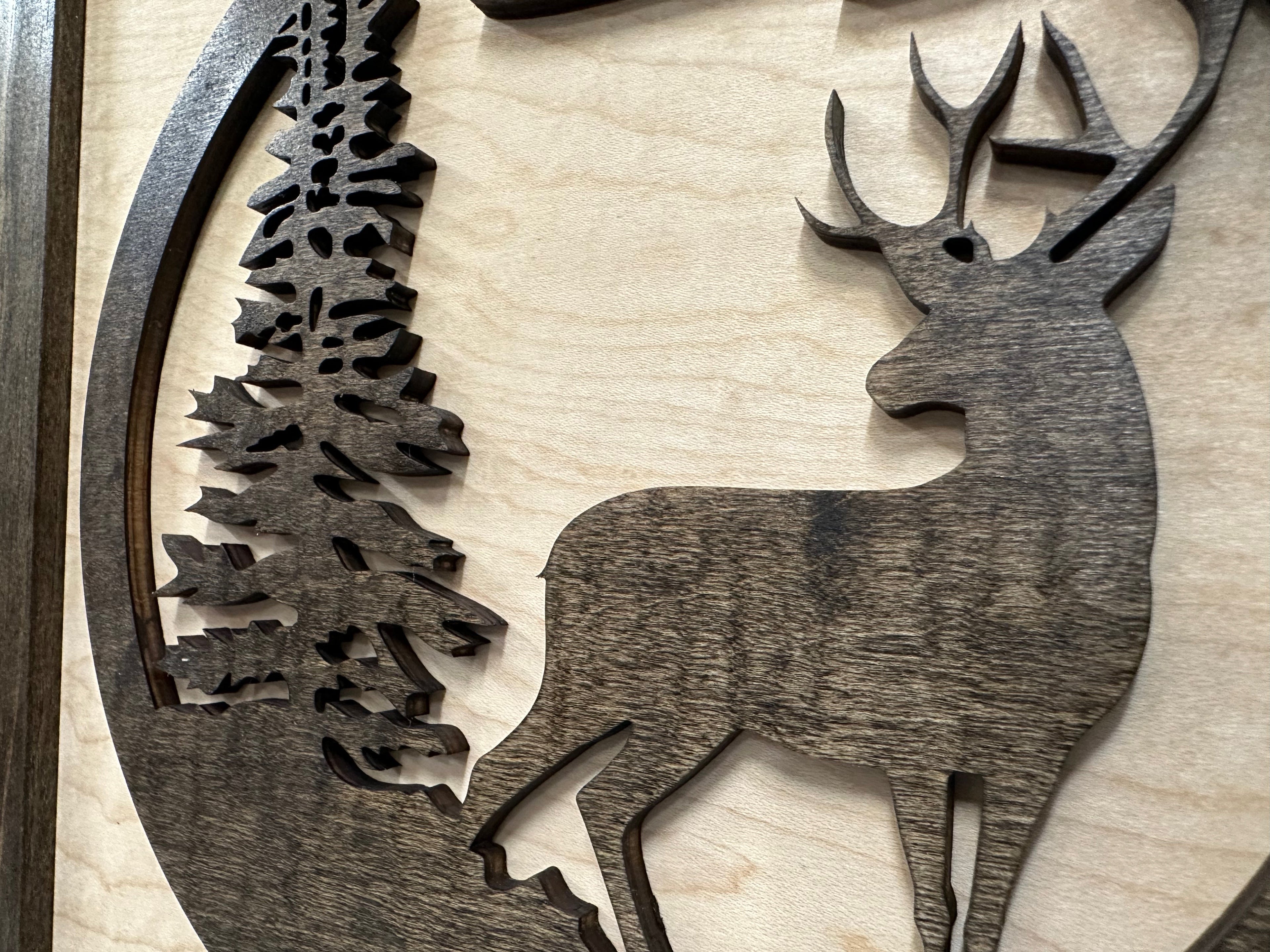 Covert Comforts Handcrafted "Buck in Nature" Hidden Gun Concealment Shelf