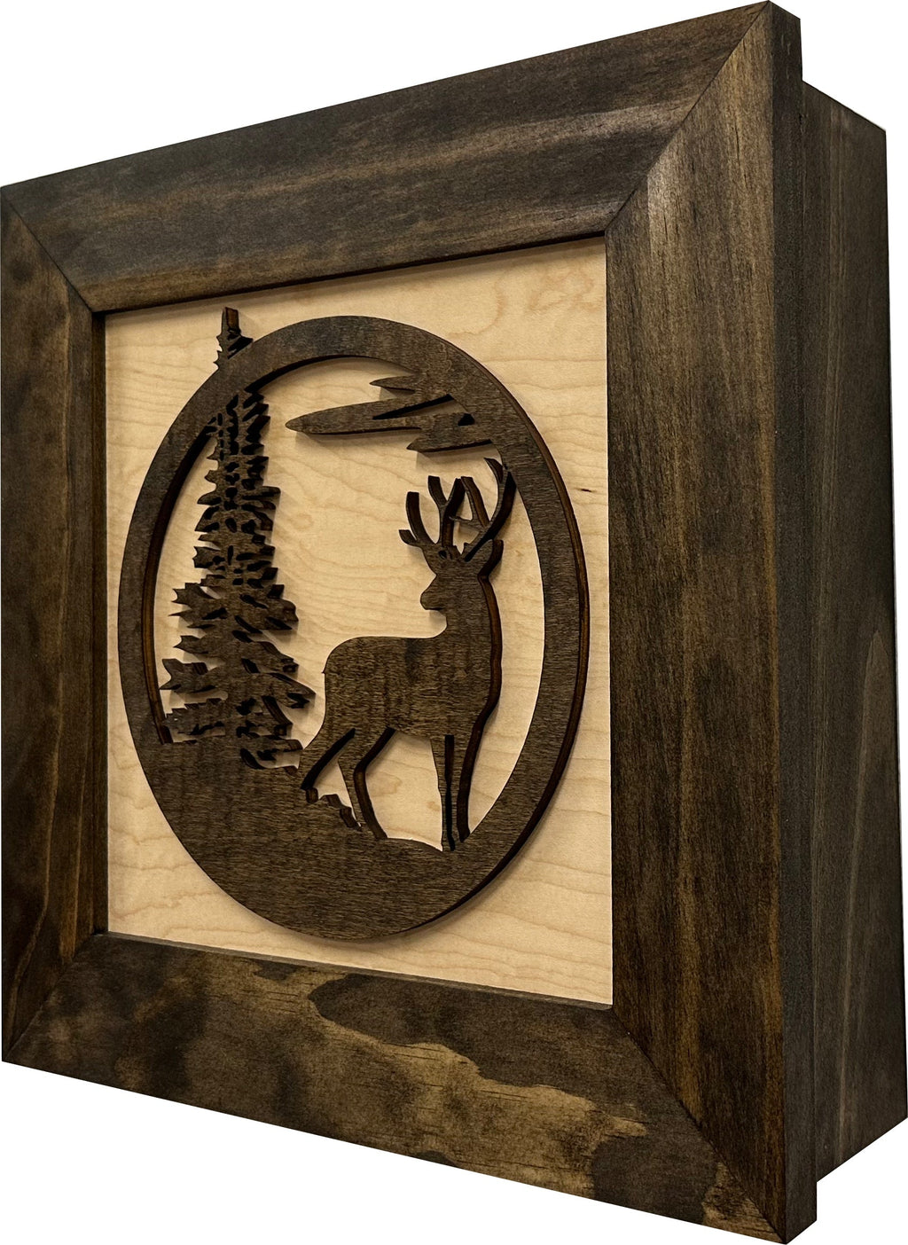 Covert Comforts Handcrafted "Buck in Nature" Hidden Gun Concealment Shelf