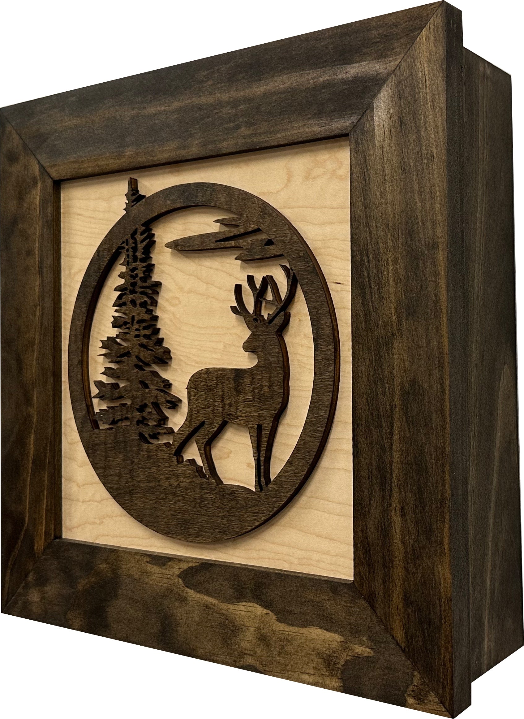 Covert Comforts Handcrafted "Buck in Nature" Hidden Gun Concealment Shelf