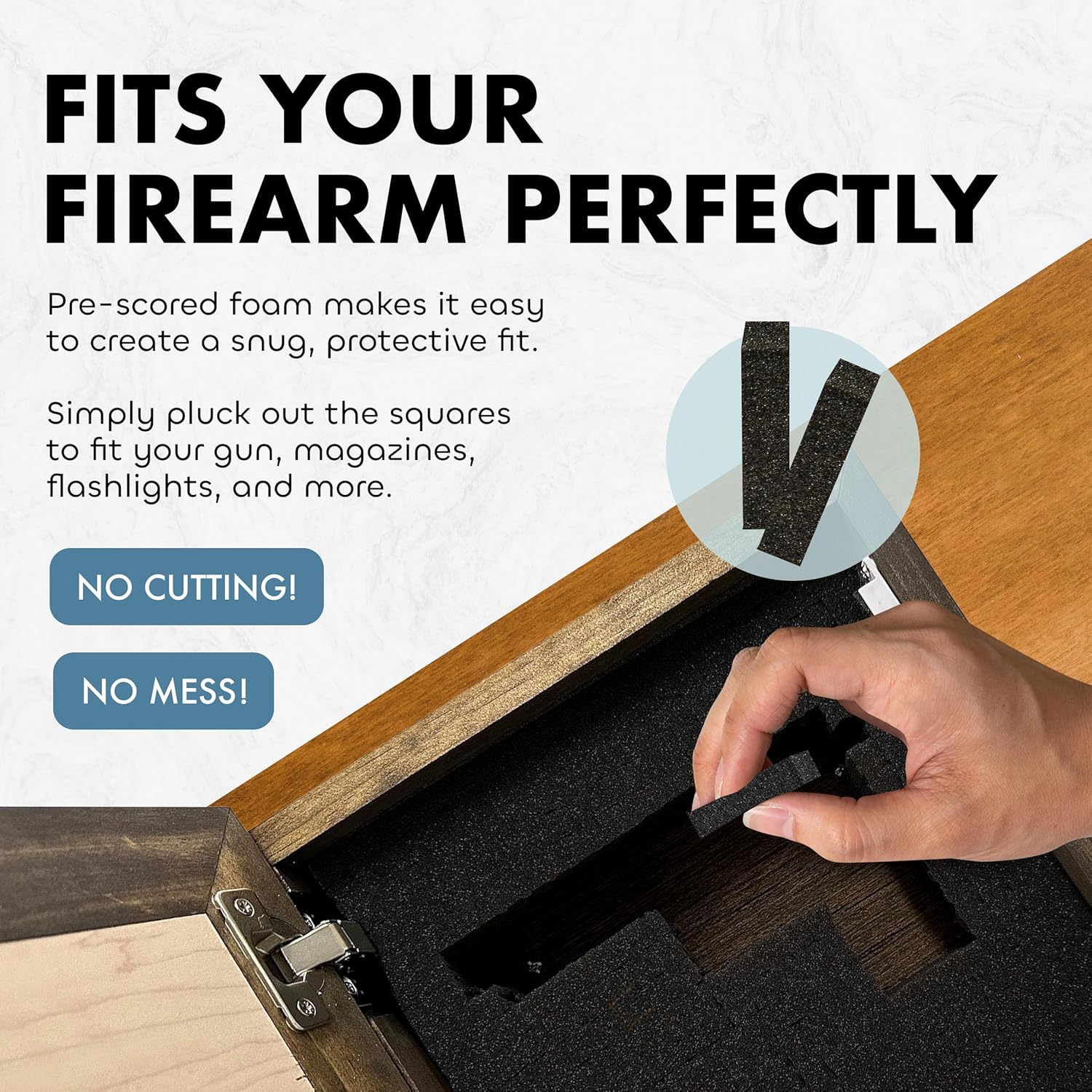 Covert Comforts Handcrafted "Buck in Nature" Hidden Gun Concealment Shelf