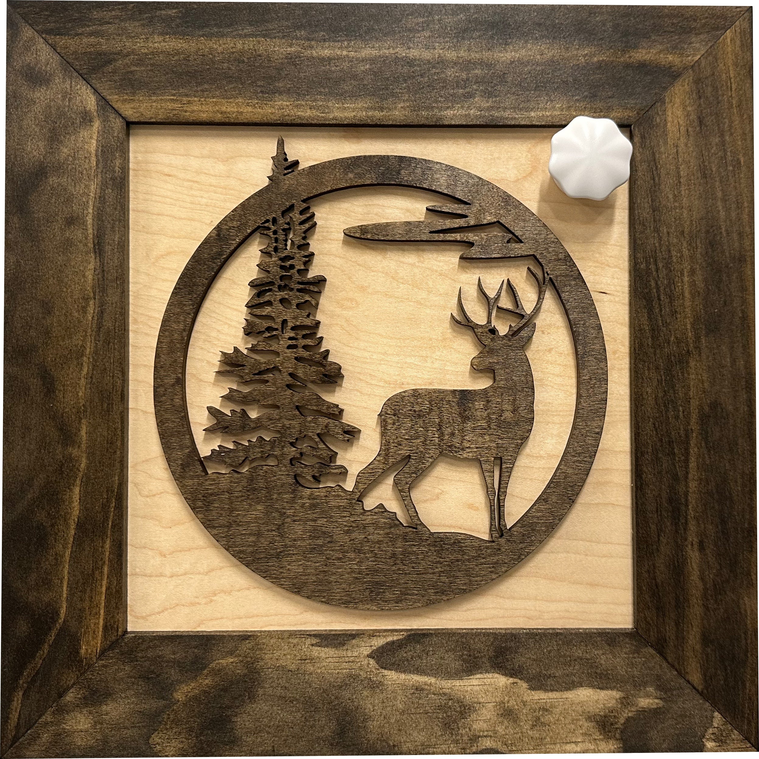 Covert Comforts Handcrafted "Buck in Nature" Hidden Gun Concealment Shelf