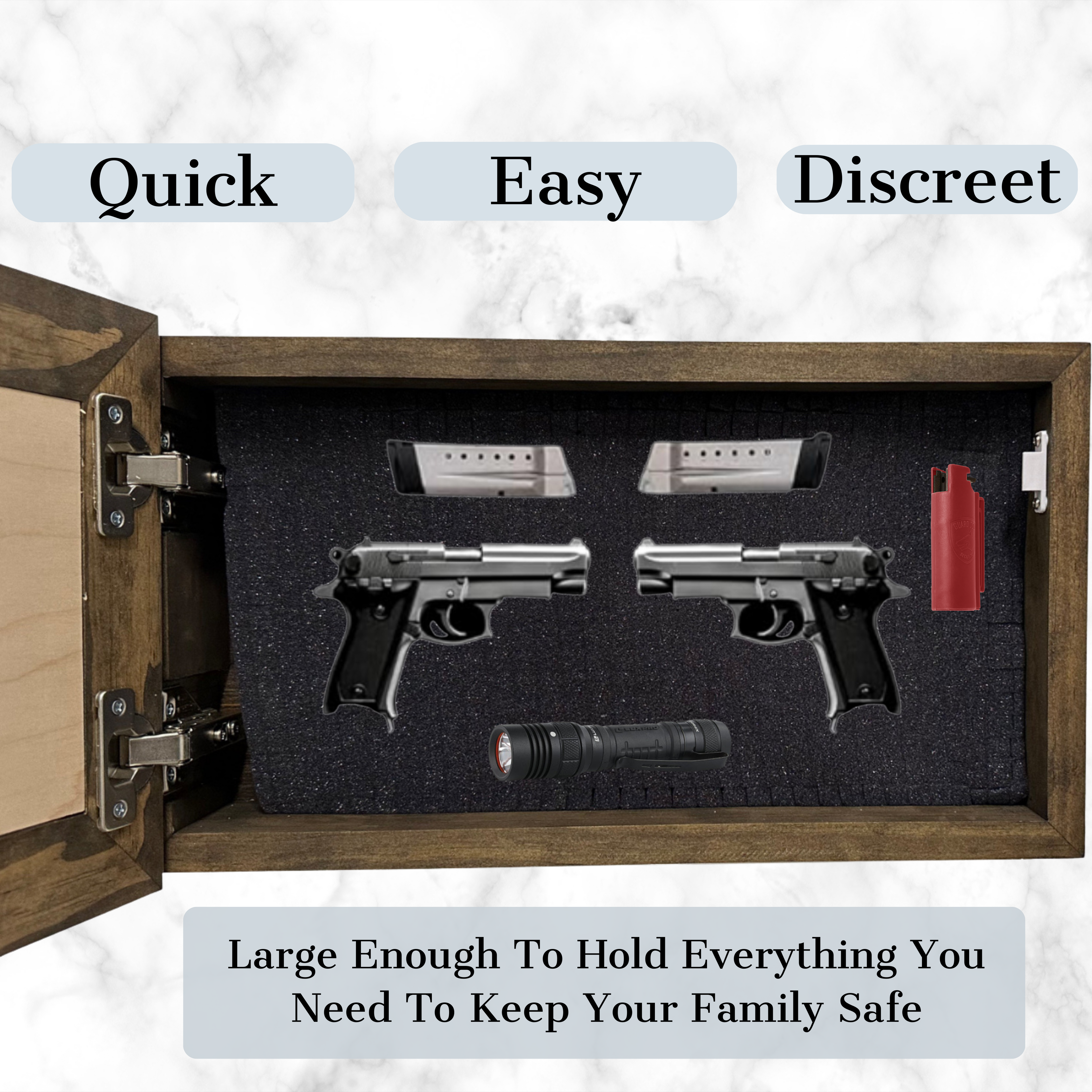 Covert Comforts Handcrafted "Deer Scene" Hidden Wall Gun Cabinet