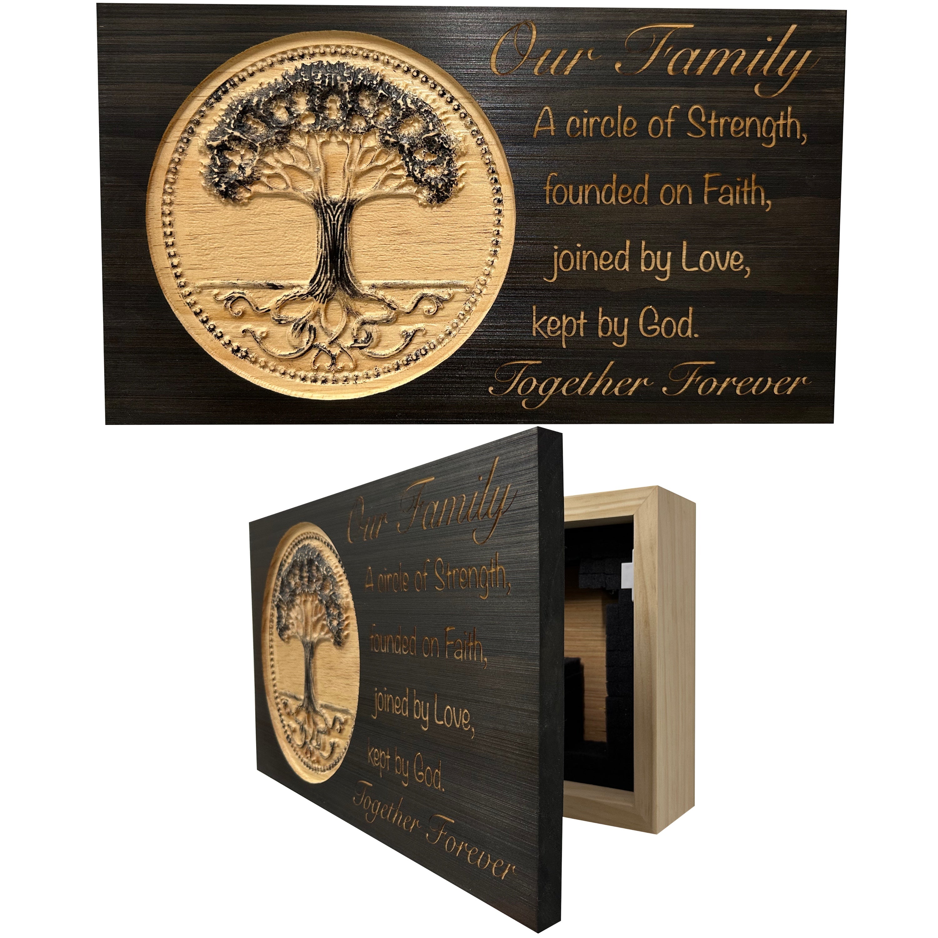 Covert Comforts Handcrafted "Our Family Tree" Hidden Gun Safe