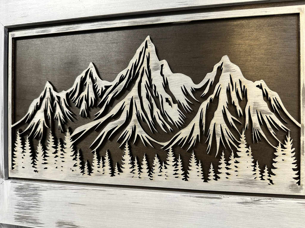 Covert Comforts Handcrafted "Snow Mountain" Hidden Gun Safe Coat Rack
