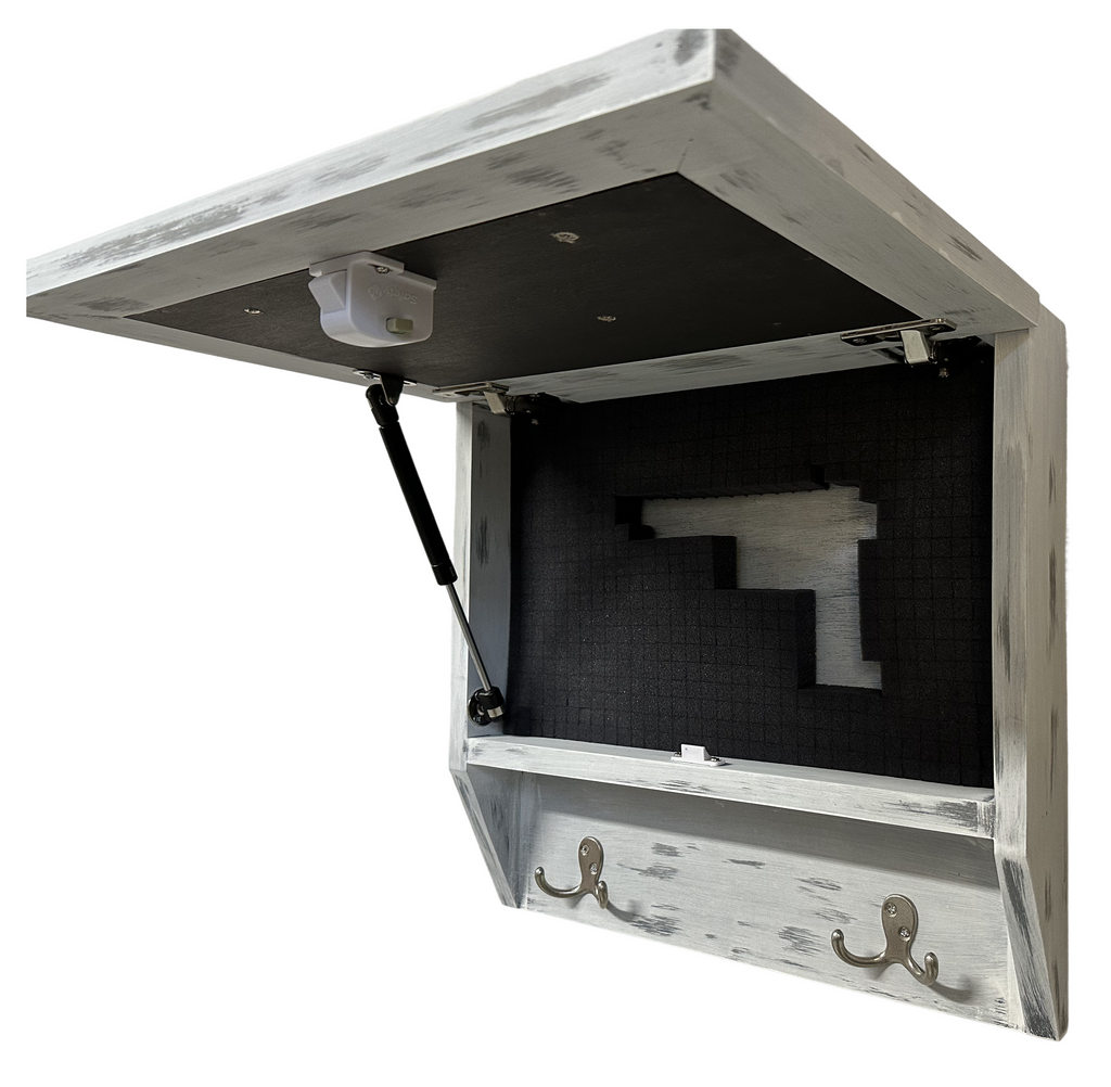 Covert Comforts Handcrafted "Snow Mountain" Hidden Gun Safe Coat Rack