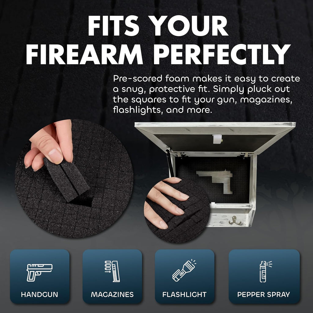 Covert Comforts Handcrafted "Snow Mountain" Hidden Gun Safe Coat Rack