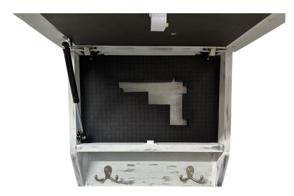 Covert Comforts Handcrafted "Snow Mountain" Hidden Gun Safe Coat Rack