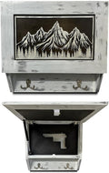 Covert Comforts Handcrafted "Snow Mountain" Hidden Gun Safe Coat Rack