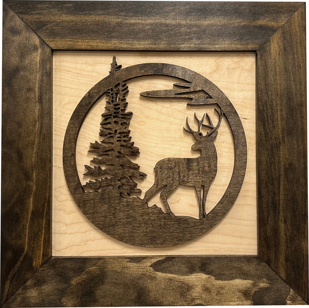 Covert Comforts Handcrafted "Buck in Nature" Hidden Gun Concealment Shelf