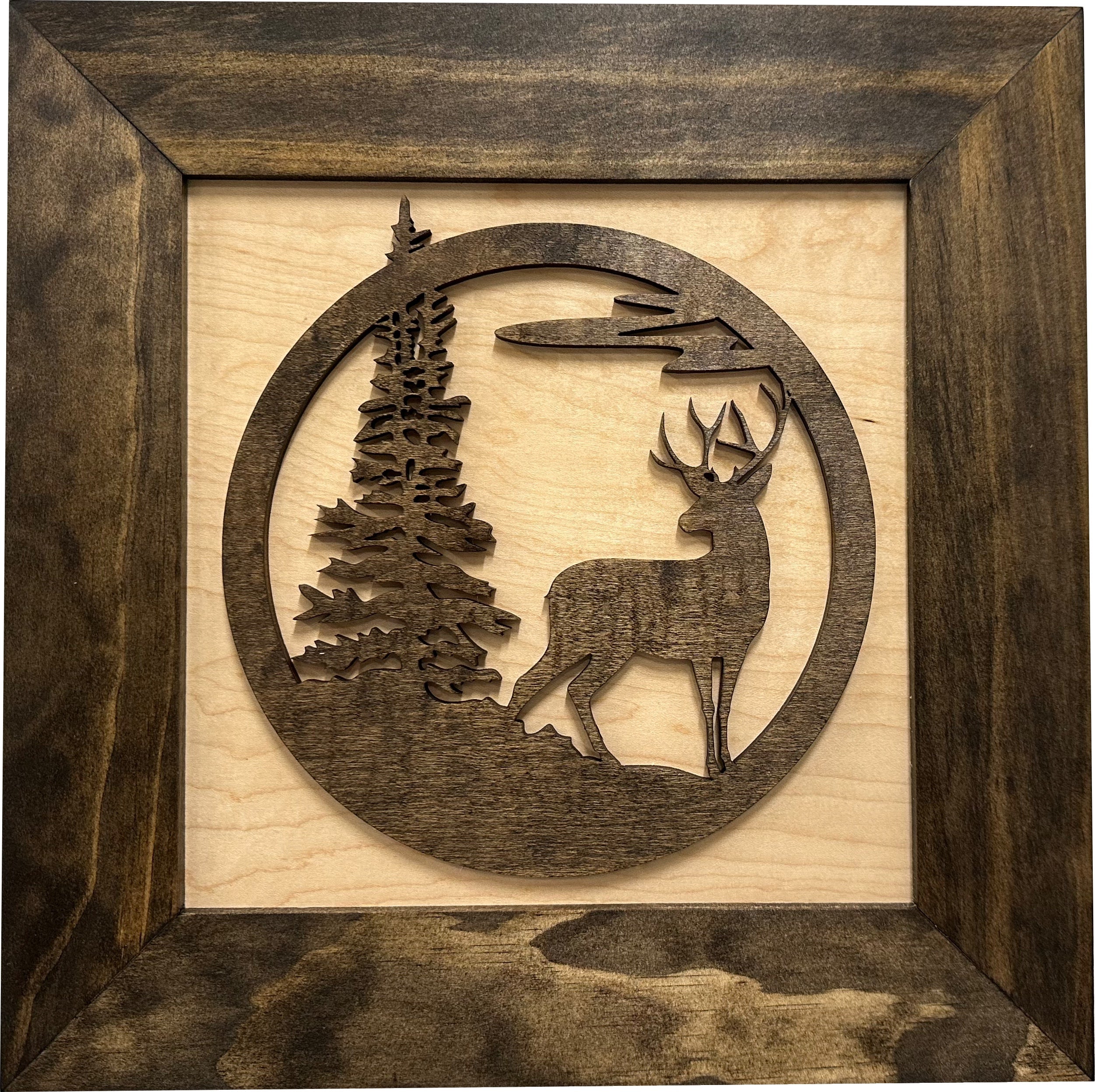 Covert Comforts Handcrafted "Buck in Nature" Hidden Gun Concealment Shelf