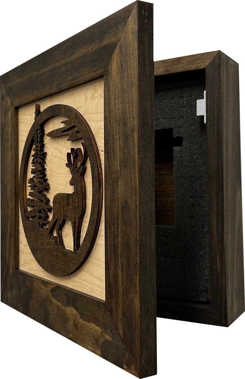 Covert Comforts Handcrafted "Buck in Nature" Hidden Gun Concealment Shelf